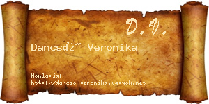 Dancsó Veronika névjegykártya