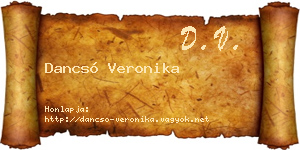 Dancsó Veronika névjegykártya